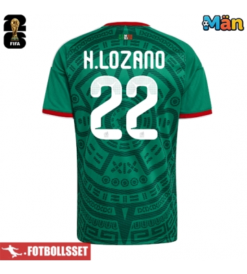 Mexiko Hirving Lozano #22 Hemmatröja VM 2026 Kortärmad